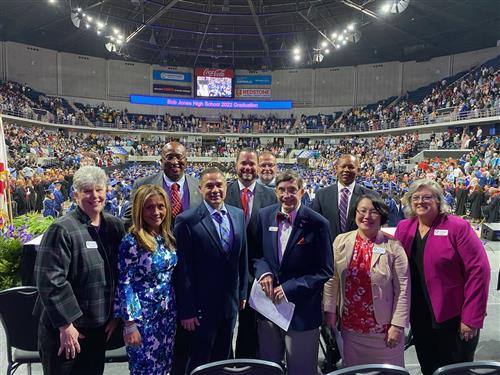 boe members with city council and dr. nichols